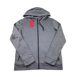 Hugo Boss Gray Jersey Knit Full Zip Hooded Men's Jacket Size Medium NWT